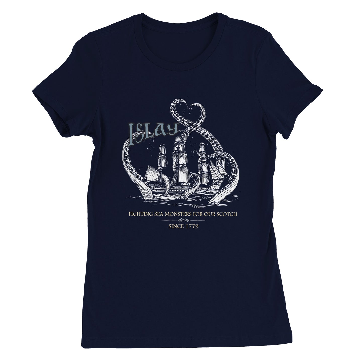 ISLAY SEA MONSTERS | WHITE SHIP | WOMENS T-SHIRT