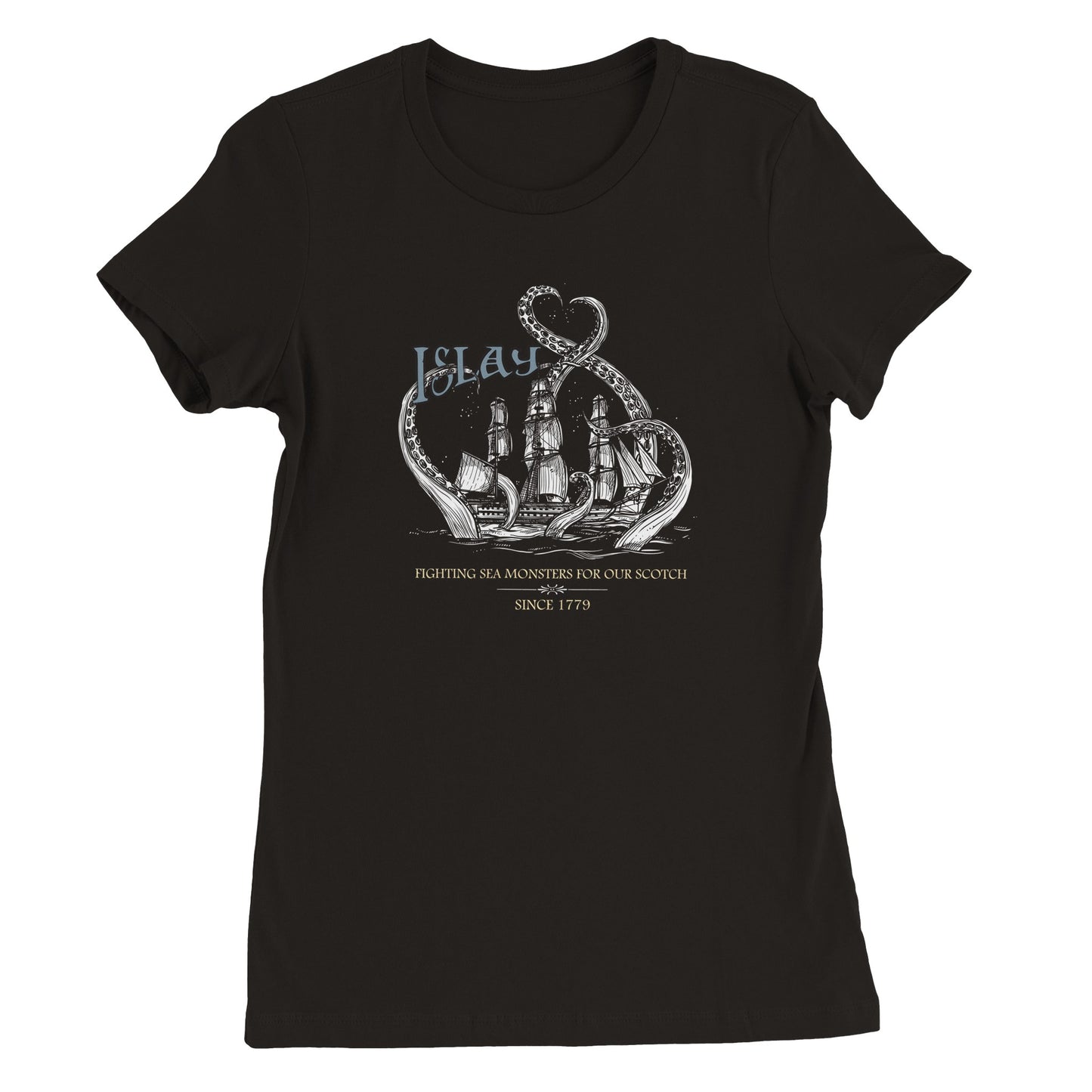 ISLAY SEA MONSTERS | WHITE SHIP | WOMENS T-SHIRT