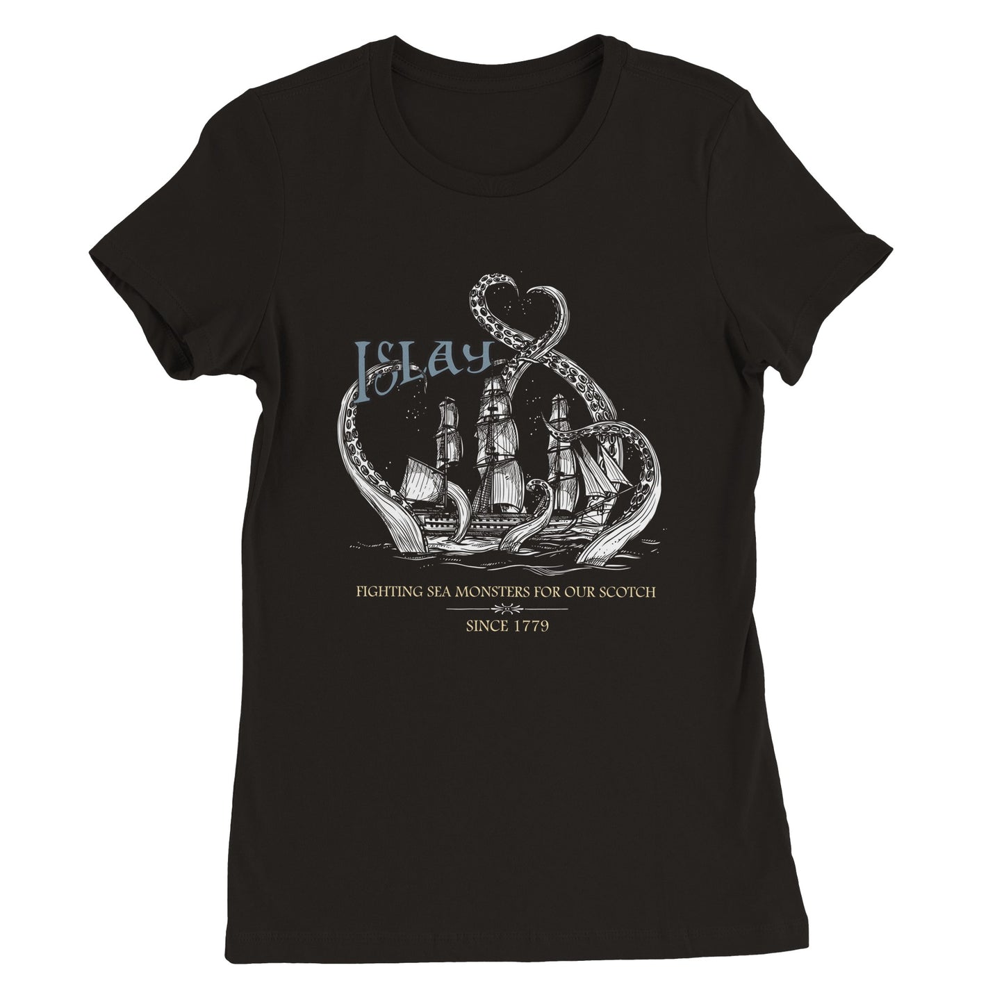 ISLAY SEA MONSTERS | WHITE SHIP | WOMENS T-SHIRT