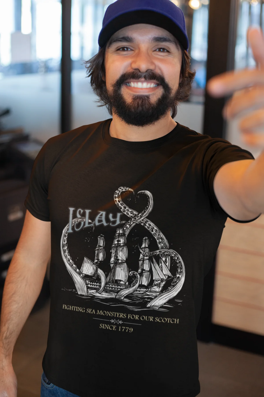 ISLAY SEA MONSTERS | WHITE SHIP | MENS T-SHIRT