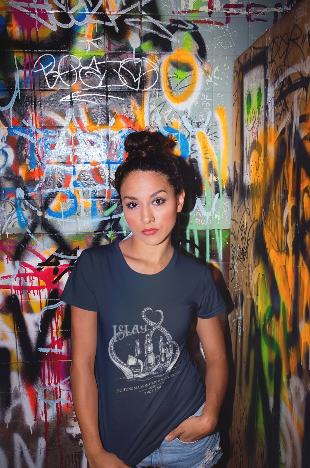 ISLAY SEA MONSTERS | WHITE SHIP | WOMENS T-SHIRT