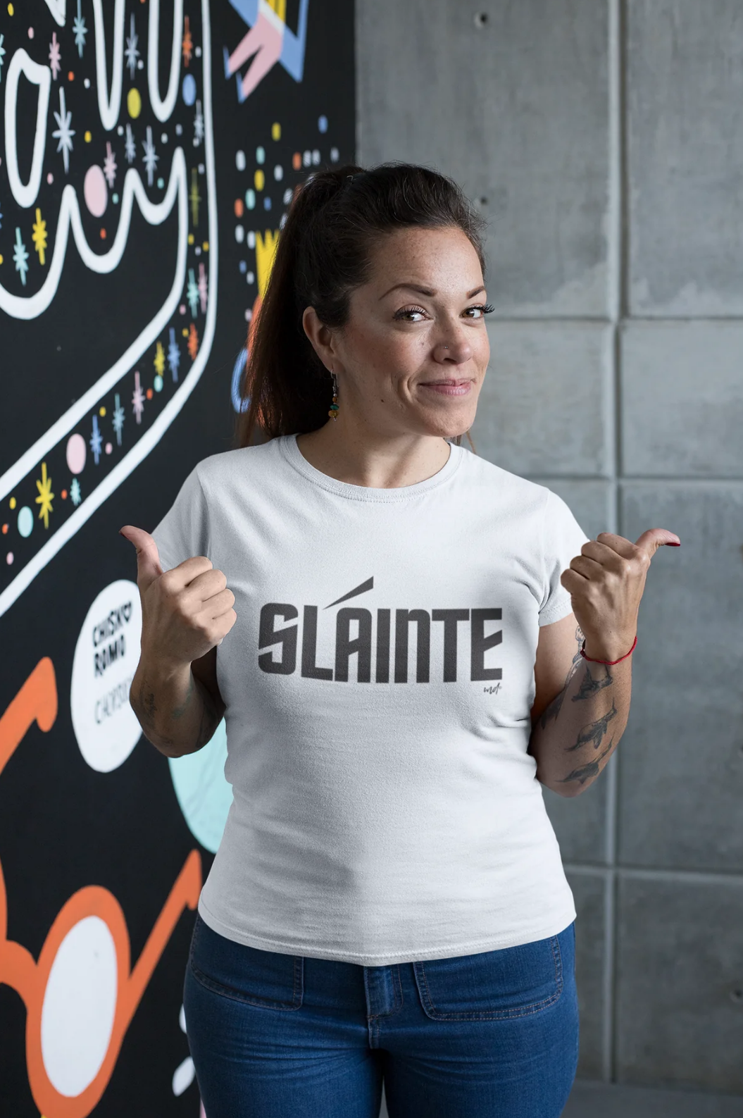 SLÁINTE TREK - BLACK LETTERING | WOMENS T-SHIRT